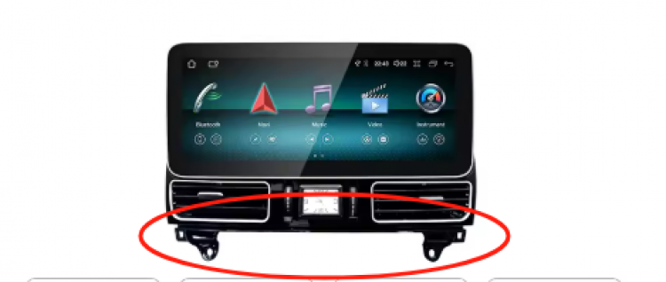 Adapter-Halterung für Mercedes ML GL 2011–2014 10,25" 12,3" 14,6" Android Display